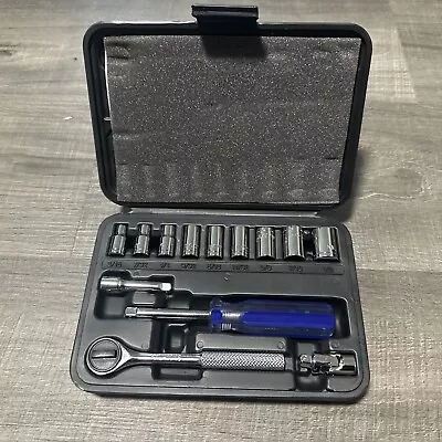 Mini 13 Peice 1/4” Drive Socket And Ratchet Tool Set • $10