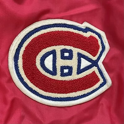 Vintage  70’s MONTREAL CANADIENS Red NHL Satin Shain Of Canada Bomber Jacket • $74.99
