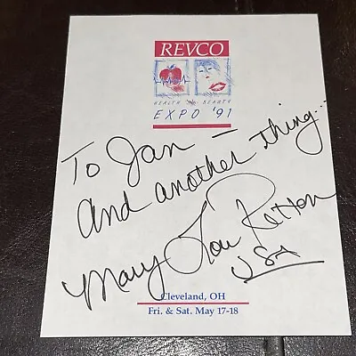 Mary Lou Retton Signed Autographed Sheet Olympic Gymnastics Gold Medalist • $14.95