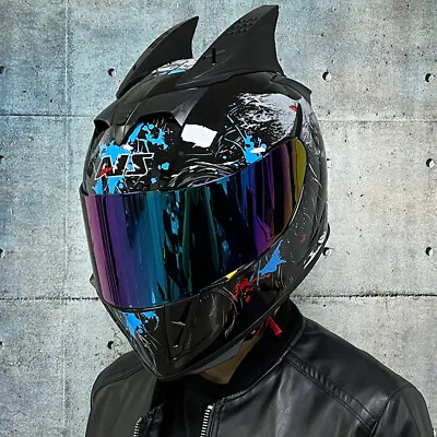 DOT Approved Motorcycle Helmet Full Face Double Lens Motocross Helmets AIS611 • $81.04