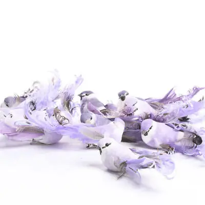 $32.12 • Buy Colorful Purple Ombre Faded Artificial Mushroom Birds