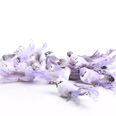 Colorful Purple Ombre Faded Artificial Mushroom Birds • $32.12