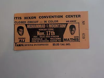MUHAMMAD ALI Vs BUSTER MATHIS Boxing Ticket Cassius Clay George Chuvalo VTG • $0.01