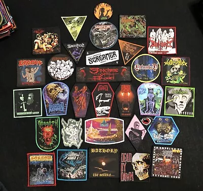 Woven Metal Patch Lot Death Metal Thrash Heavy Black • $250