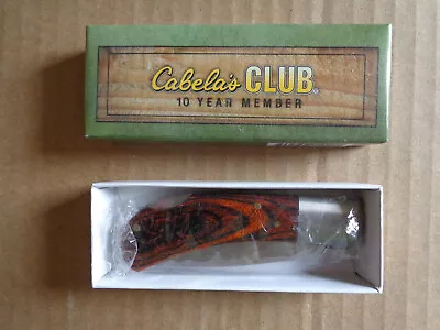 Cabela's Club 10 Year Member Lockback Folding Pocket Knife New In Original Box • $17