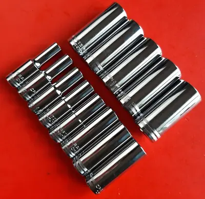 New Craftsman 13 Pc Piece 1/2  Deep SAE Chrome Socket Set 3/8 To 1-1/8  12 Point • $47.83