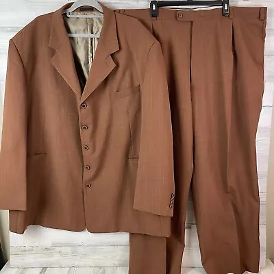 Stacy Adam’s Vintage Men’s Copper Brown Suit Size 54 B / 48 B • $49.99