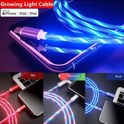 LED Light Up USB Charger Cable For IPhone 12 13 Mini 12 13 14 Pro Max Plus SE • £3.65