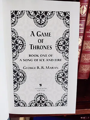 Game Of Thrones_George R.R. Martin_Hardcover__Deluxe_Bantam Books_Slipcase_2002 • $24.99