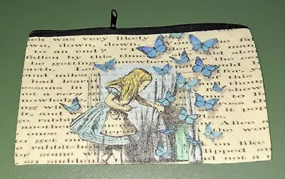 Alice In Wonderland Cosmetic Pencil Case Medication Storage Multi-use Bag 💙 • £2.25