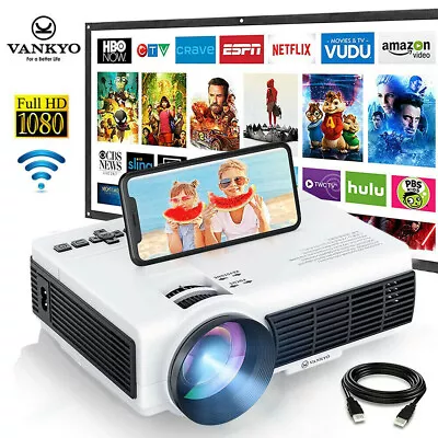 VANKYO Leisure 3W Mini Projector LED 1080P WiFi Movie Video Home Theater Cinema • $36.59