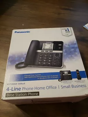 Panasonic Office Phone System Corded Base Station 4-Lines Expandable KX-TGW420B • $54.99