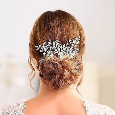 Wedding Hair Comb Handworked Dress Up Handmade Silver Bridal Hair Comb Clip • $9.37