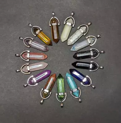 Chakra Healing Crystal Pendant Necklaces • £13.64