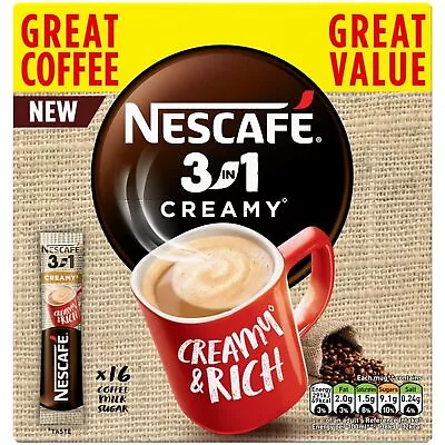 Nescafe Original Creamy 3 In 1 & 2 In 1 Instant Coffee Sachets Free Dispatch • £7.99