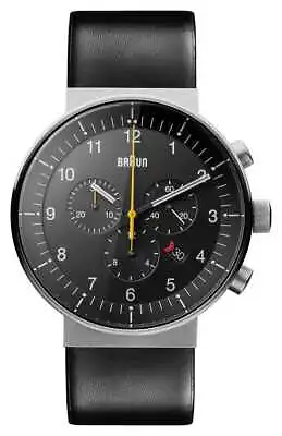 Braun Men's BN0095 Prestige Chronograph Black Leather Strap BN0095SLG Watch - • $610.50
