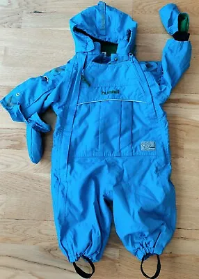 £39.99 • Buy Hummel 6-9-12 Months Waterproof Fleece Lined With Mittens Snowsuit Hmlmoon Blue 