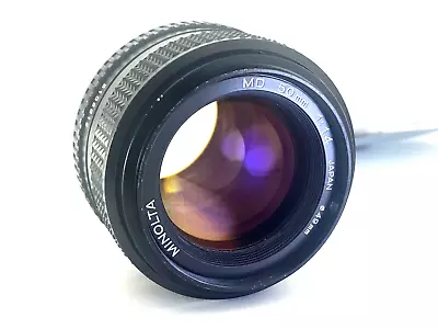 Minolta MD 50mm F/1.4 Prime Lens; Very Good Condition; MDIII Version; CLA'd • $114