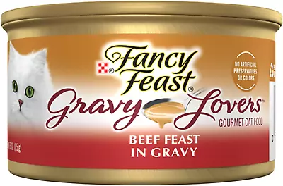 FANCY FEAST Adult Gravy Lovers Beef Wet Cat Food 24X85G - Packaging May Vary • $41.37