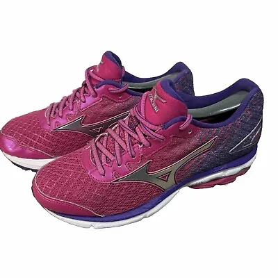 MIZUNO WAVE RIDER 19 Women's Road Running Sneaker PInk/Purple US 8W • $25