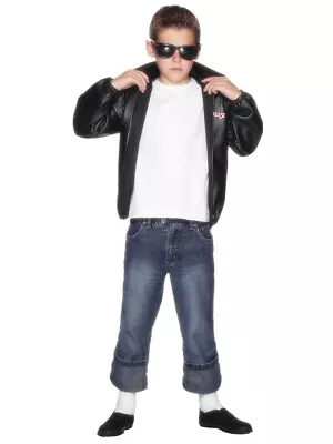 Boys Kids Child T-Bird Thunder Bird Grease Jacket 50s 60s Fancy Dress Costume • £22.99