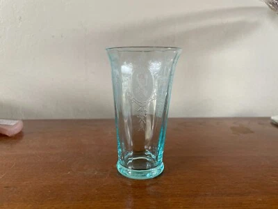 $29.99 • Buy Morgantown Elizabeth Etch On Azure Blue Juice Tumbler