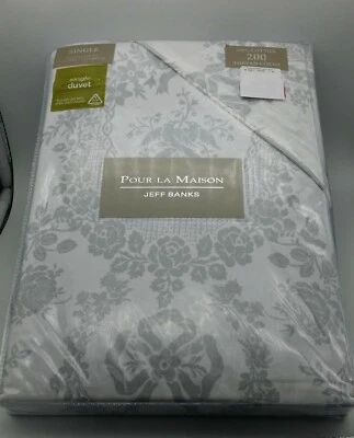 £20.80 • Buy JEFF BANKS Pour La Maison Single Duvet Cover Bedding Set 100% Cotton