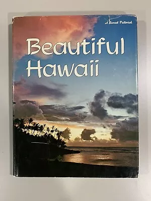 Vintage 1972 Hardcover Color Sunset Pictorial Beautiful Hawaii Islands Photos • $12