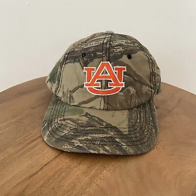 Vintage Auburn Tigers Realtree Camo Men’s Snap Back Hat Cap 90s USA Made • $24.99