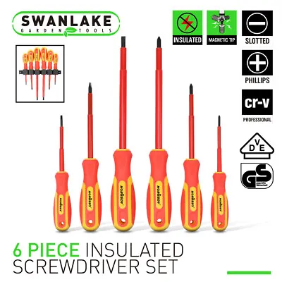 6pc Electrician's Insulated Magnetic Electrical Hand Screwdriver Tool Set New • $12.90
