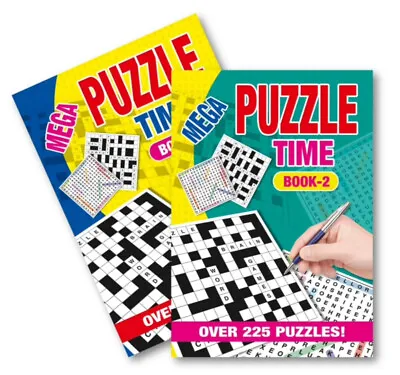 £4.27 • Buy 2 X Mega Crossword Wordsearch Puzzle Book Books 450 Puzzles Pages Trivia A5
