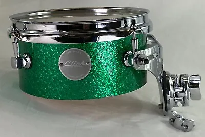 Click Drums 4x8 6ply Maple Pancake Piccolo Tom Tom Green Sparkle • $299.99