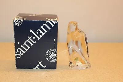 $20.82 • Buy Val Saint St Lambert Crystal 4.25  Falcon Paperweight Figurine-new In Box-signed