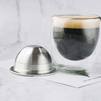 230ml Reusable Coffee Capsules Hemispherical Filter For Nespresso Vertuo Plus • $34.38
