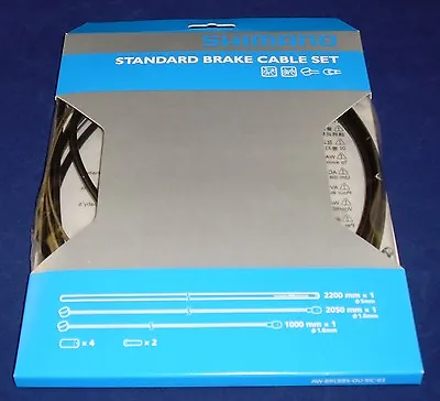 Y80098022 Shimano Standard Road Or Mtb Bike Brake Cable Set Black • £10.99