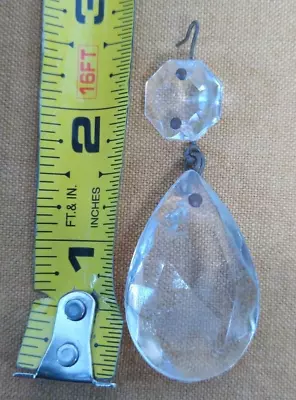 Harvested Vintage Glass Replacement Crystal For Chandelier Or Candelabra 2.75  • $1.99