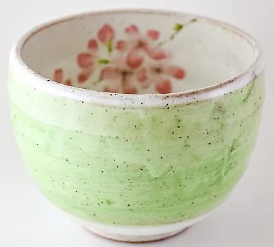 Japan Tea Ceremony Matcha Chawan Tea Bowl Sakura Pink Spring Green Mino Ware • $35.80