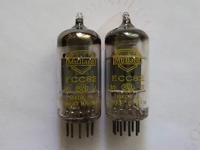 Mullard 12AU7 ECC82 Matched Pair - BVA Yellow Label - Blackburn 1963/65 Gf2 • $258