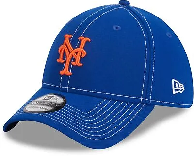 NEW ERA NY METS Blue 39THIRTY Baseball Cap Hat Mlb Classic Stretch Fit • $25.99