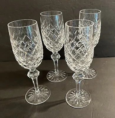 $300 • Buy Waterford Crystal POWERSCOURT Lot Of 4 Champagne Flutes 8 1/8” Exc