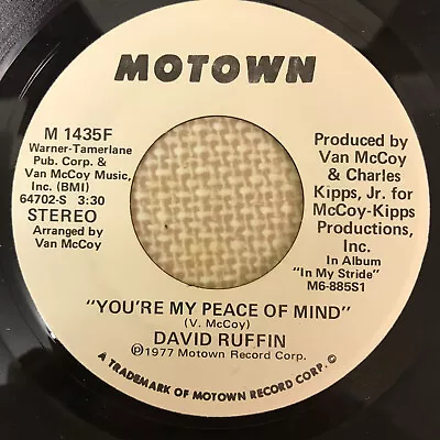 David Ruffin - You're My Peace Of Mind - Motown Promo • £14.99