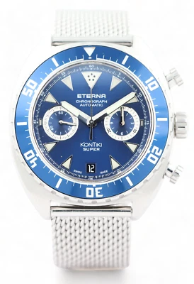 £1995 • Buy ETERNA Super Kontiki Chronograph Swiss Made  7770.41.89.1718 - Blue Dial - £4000