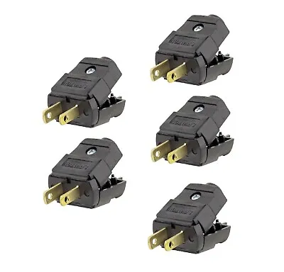 Leviton Residential 2-Prong Replacement Plug 037-00101-2EP ~ 5-Pack ~ NEW • $15.95
