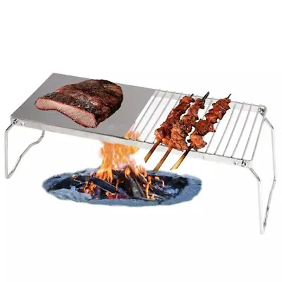 Folding Campfire Camping BBQ Outdoor Cooking Barbecue Grill Stove Rack  • $25