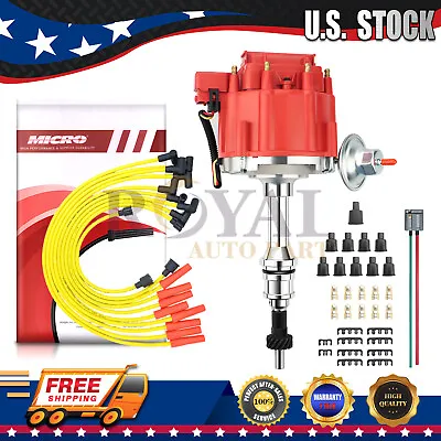 Ford Small Block Windsor 221 260 289 302 HEI Ignition Distributor V8+Plug Wires • $83.59