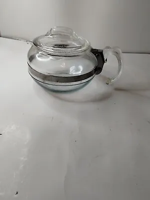  PYREX Glass Tea Pot FlameWare Stovetop  6 Cup  Mid Century Modern • $27