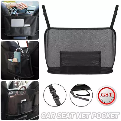 Car Net Pocket Handbag Holder Between Seats Organizer Purse Storage Mesh Bag • $12.54