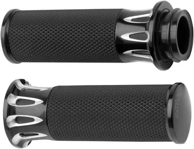 Fly-By-Wire Fusion Series Grips Black Deep Cut Arlen Ness 07-319 • $122.95