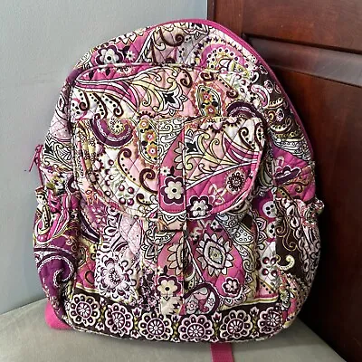 Vera Bradley Verry Berry Paisley 16” X 14” Quilted Back Pack • $15