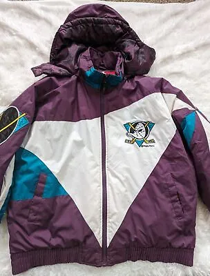 Vintage Mighty Ducks Jacket Mens XXL Pro Player Anaheim Daniel Young Hockey NHL • $149.59